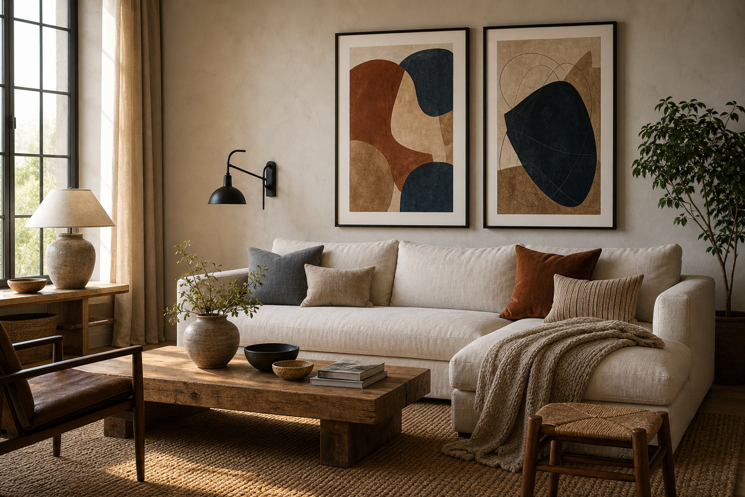 How to Use Abstract Art in the Living Room