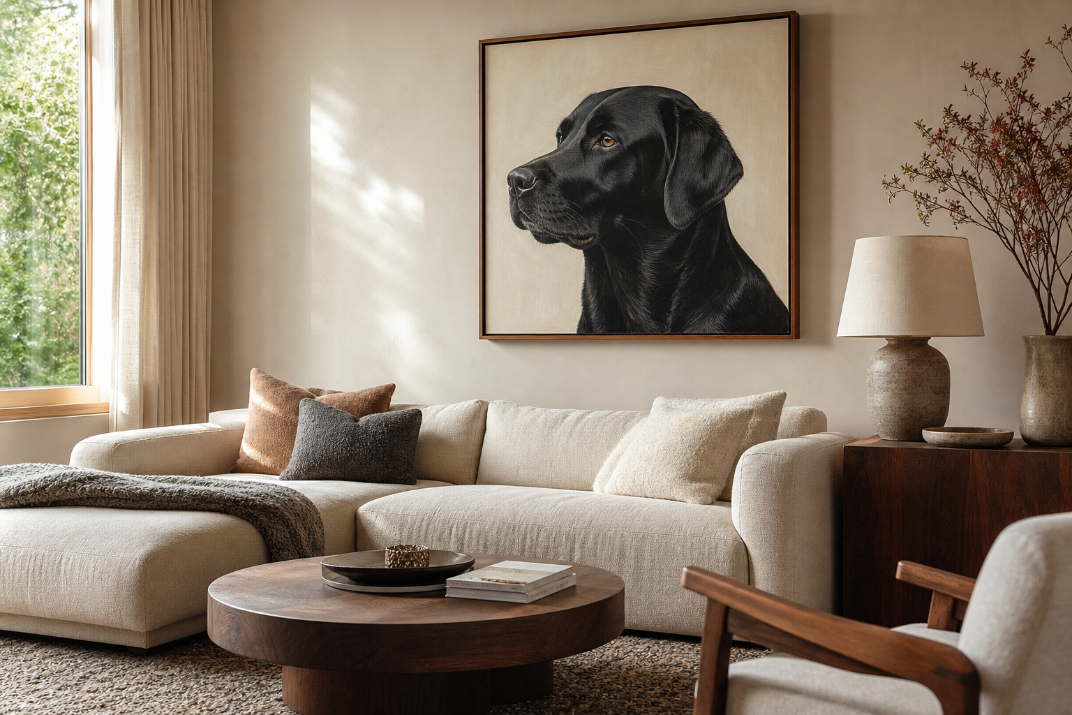How to Style a Black Dog Portrait at Home