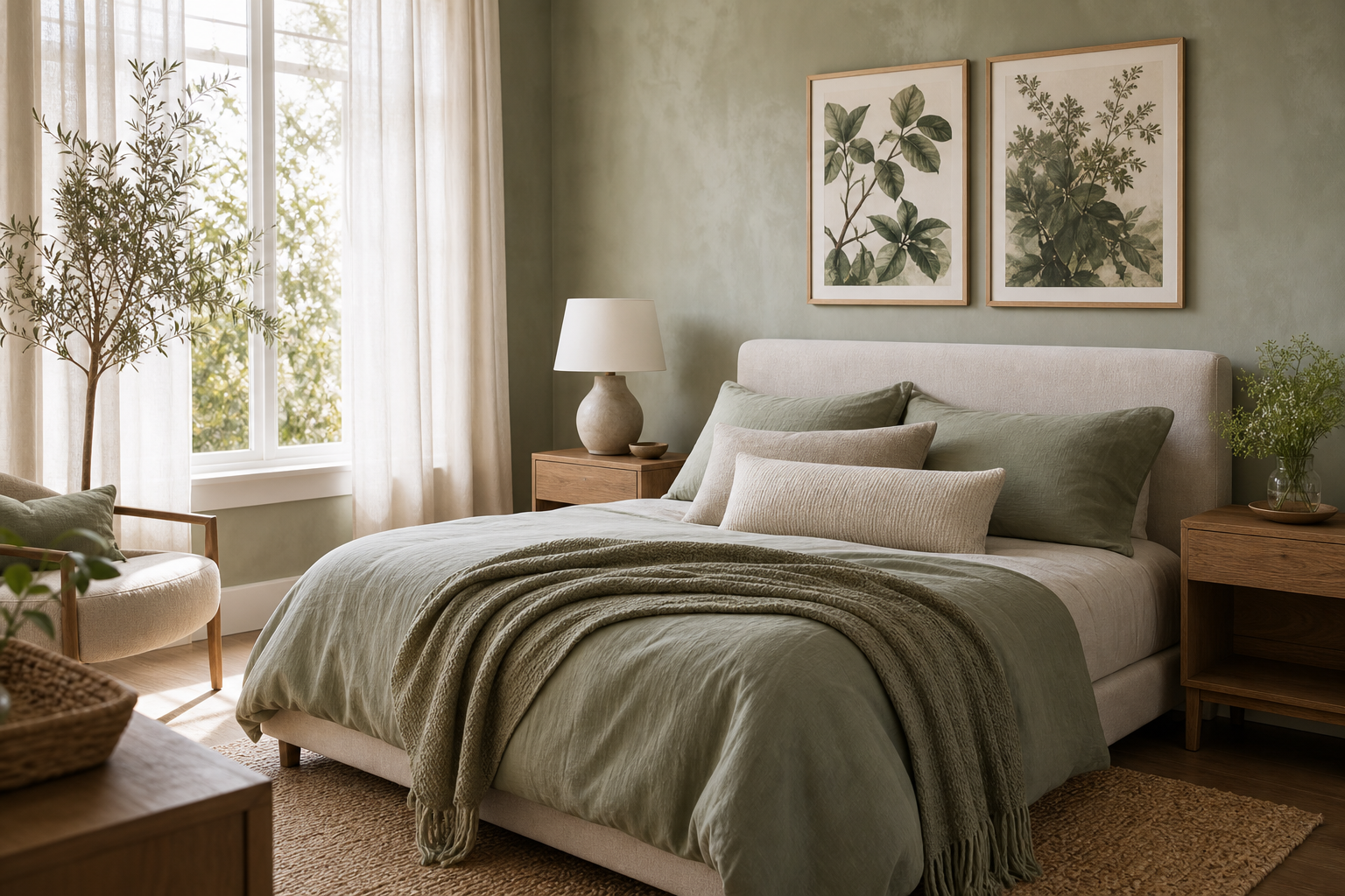 How to Style Botanical Wall Art for a Bedroom