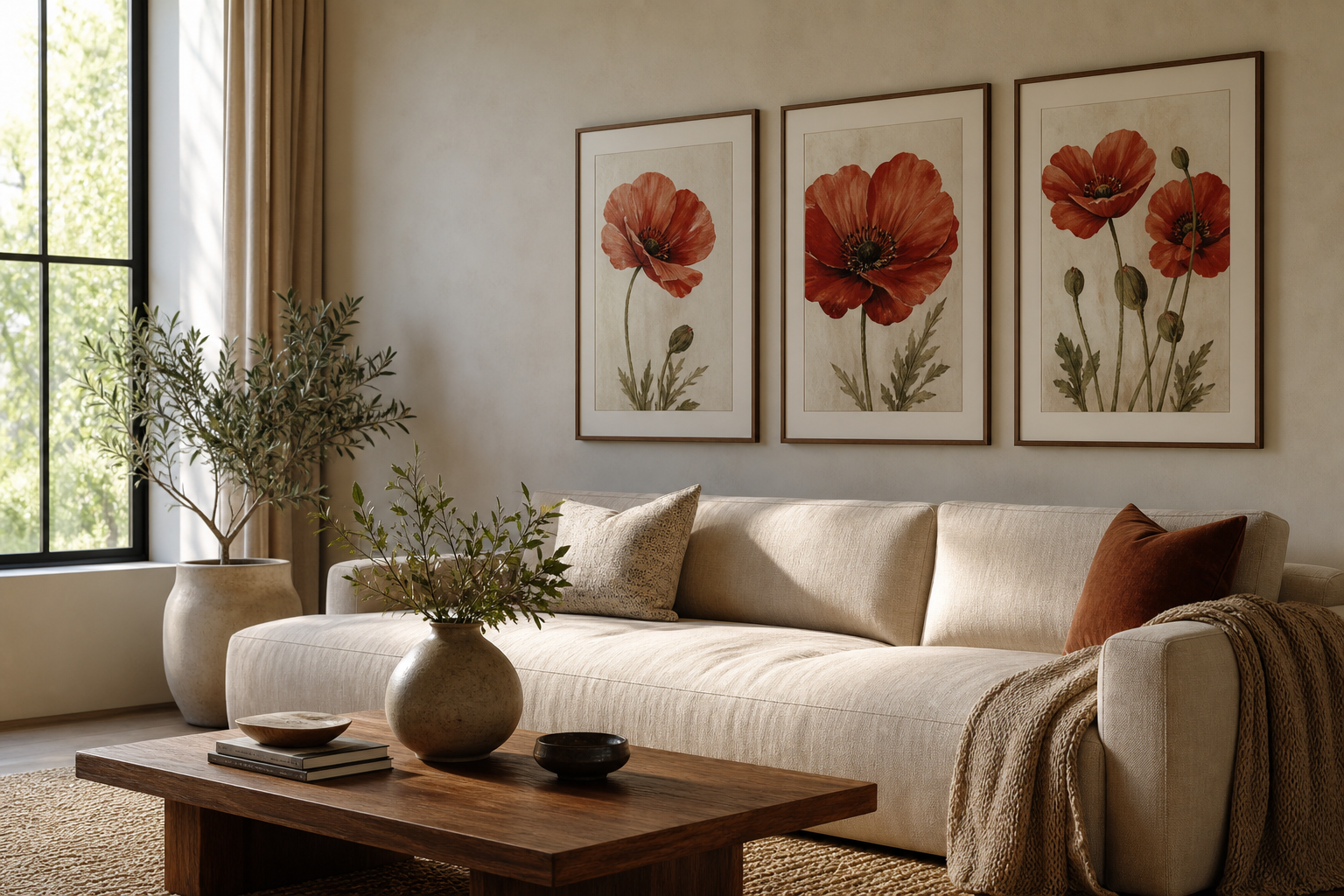 How to Style a Crimson Poppy 2 Poster Print