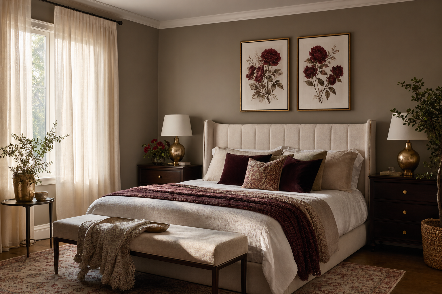 How to Style a Crimson Roses Poster Print at Home