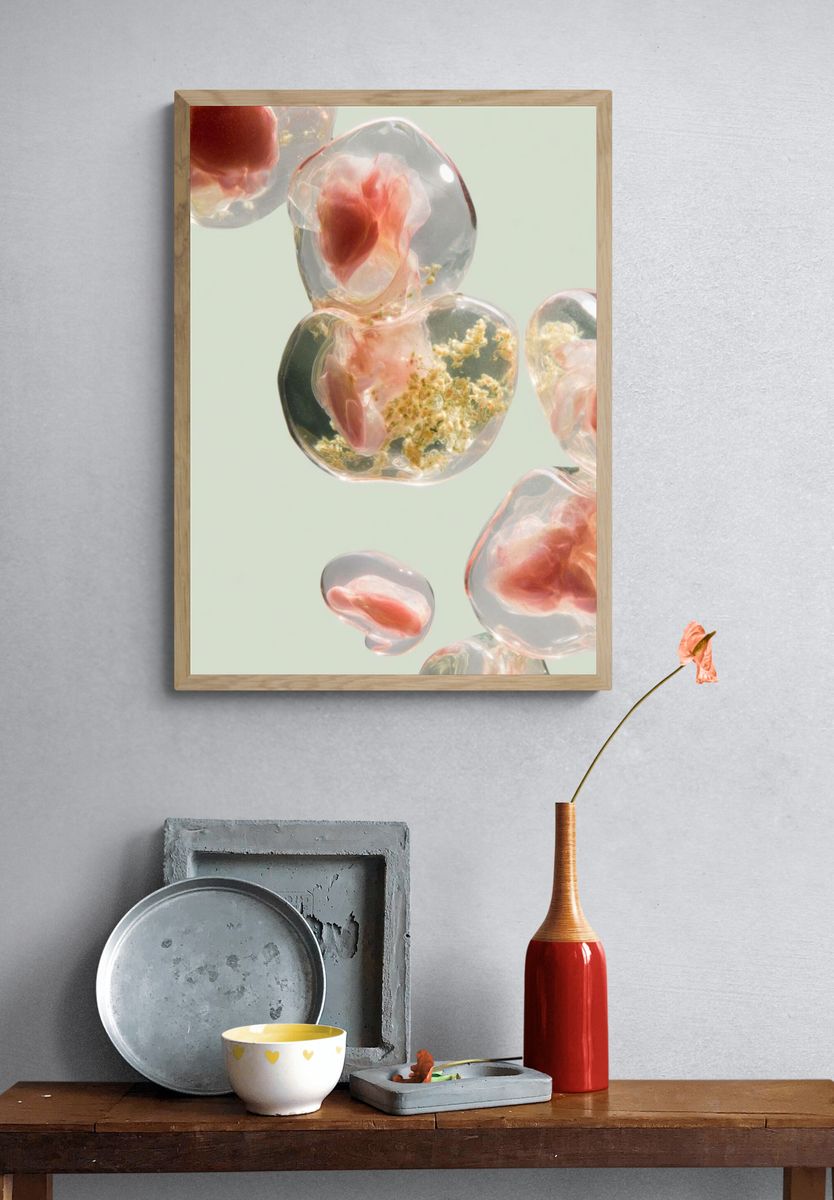 Abstract Cellular Structure Poster. — room view 3