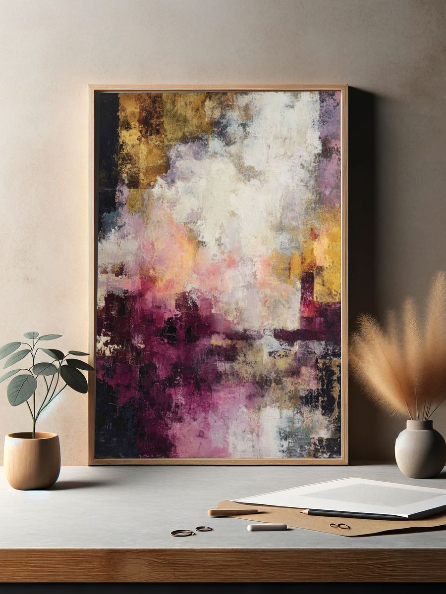Abstract Colorful Composition Poster. — room view 2
