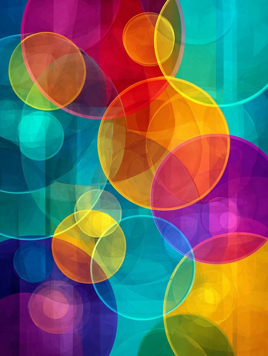 Colorful Abstract Bubbles Poster. poster — abstract art
