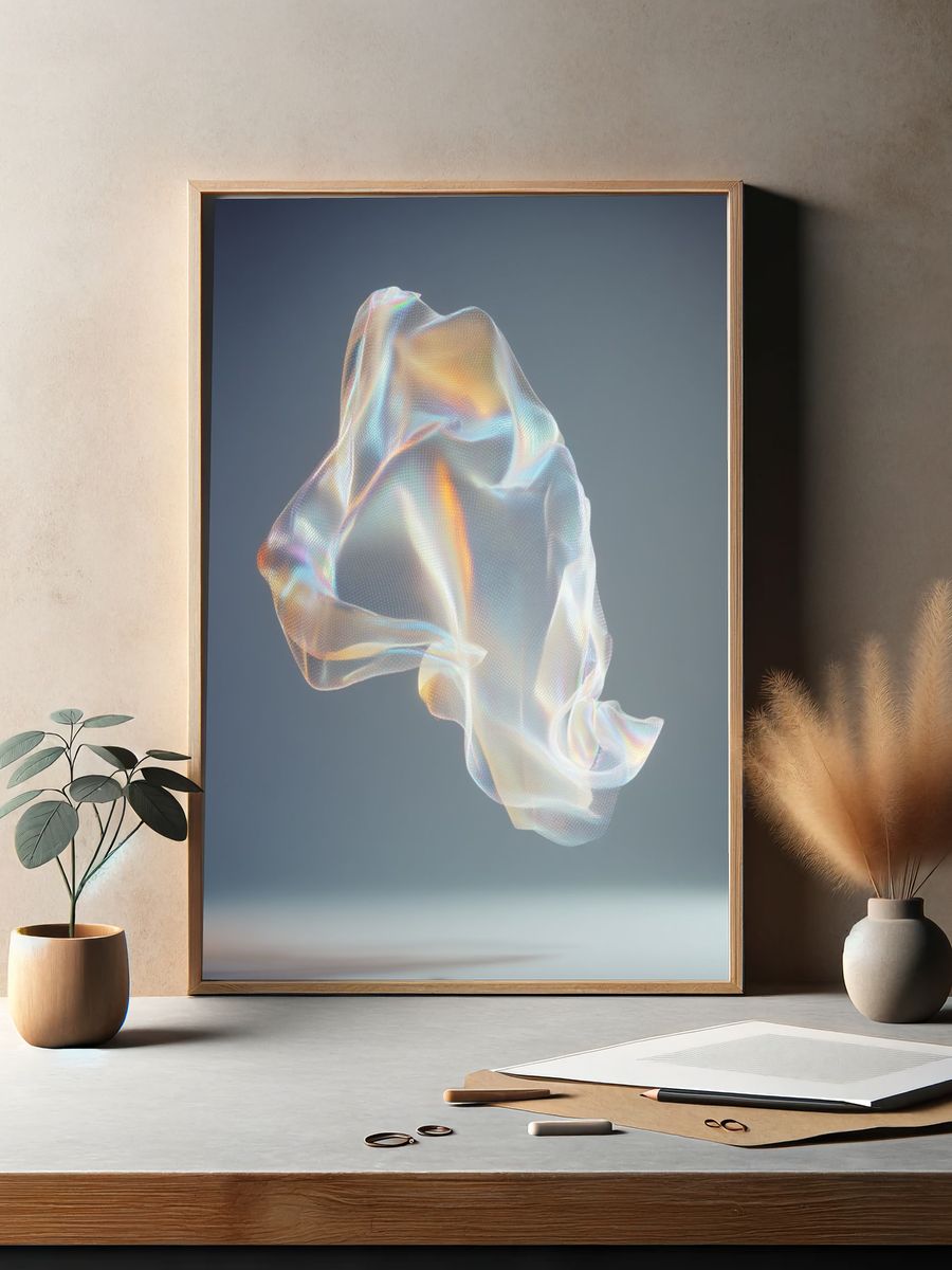 Translucent Fabric — Abstract Print. — room view 2