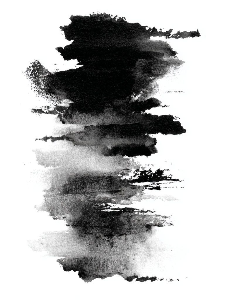 Abstract Black and White Brushstroke Poster. poster detail