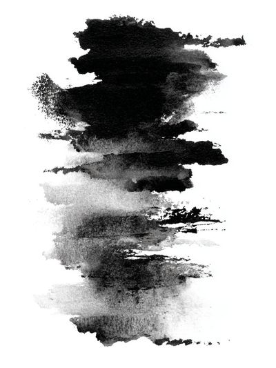 Abstract Black and White Brushstroke Poster. poster