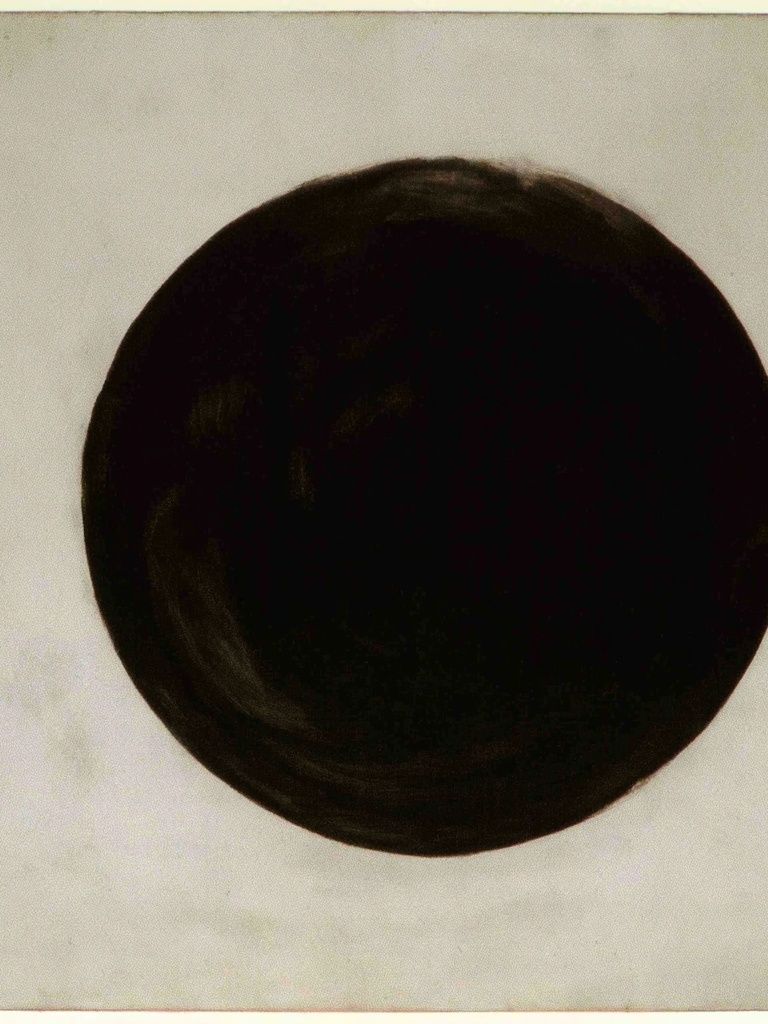 Black Circle Minimalist Print. poster — abstract art