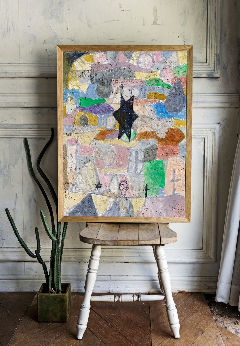 Abstract Landscape with Figure Poster. — room view 1