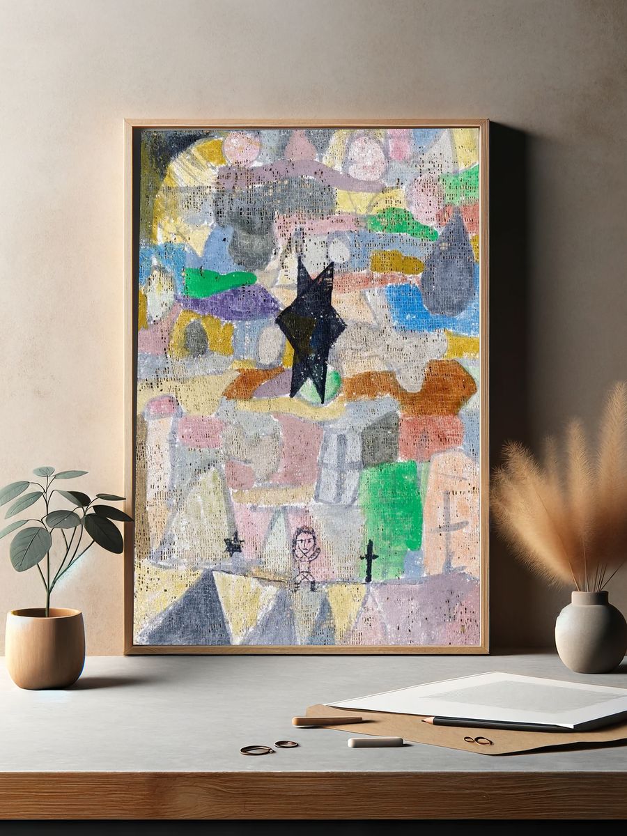 Abstract Landscape with Figure Poster. — room view 2
