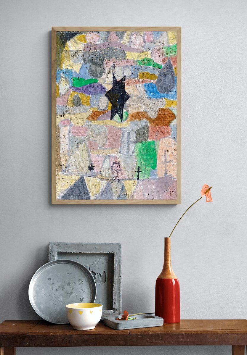 Abstract Landscape with Figure Poster. — room view 3