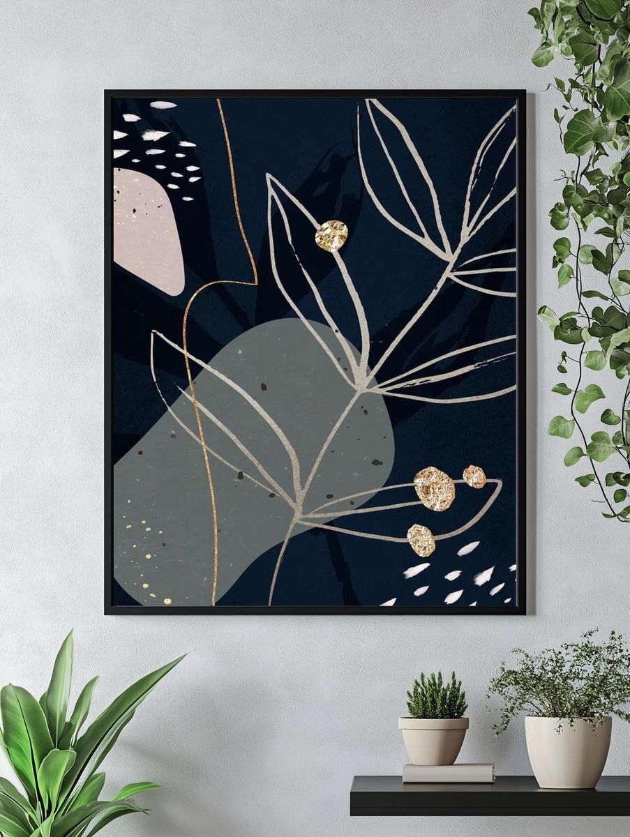 Abstract Botanical Art Print. — room view 4