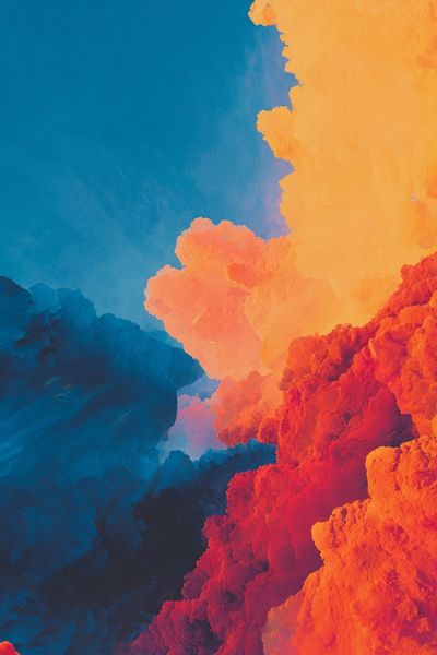 Vibrant Abstract Cloudscape Poster. poster print