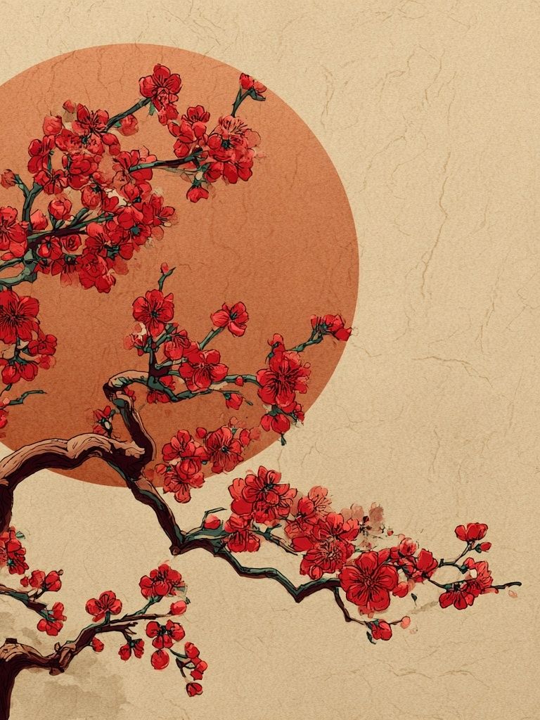 Cherry Blossom Tree — Illustration Print. poster detail