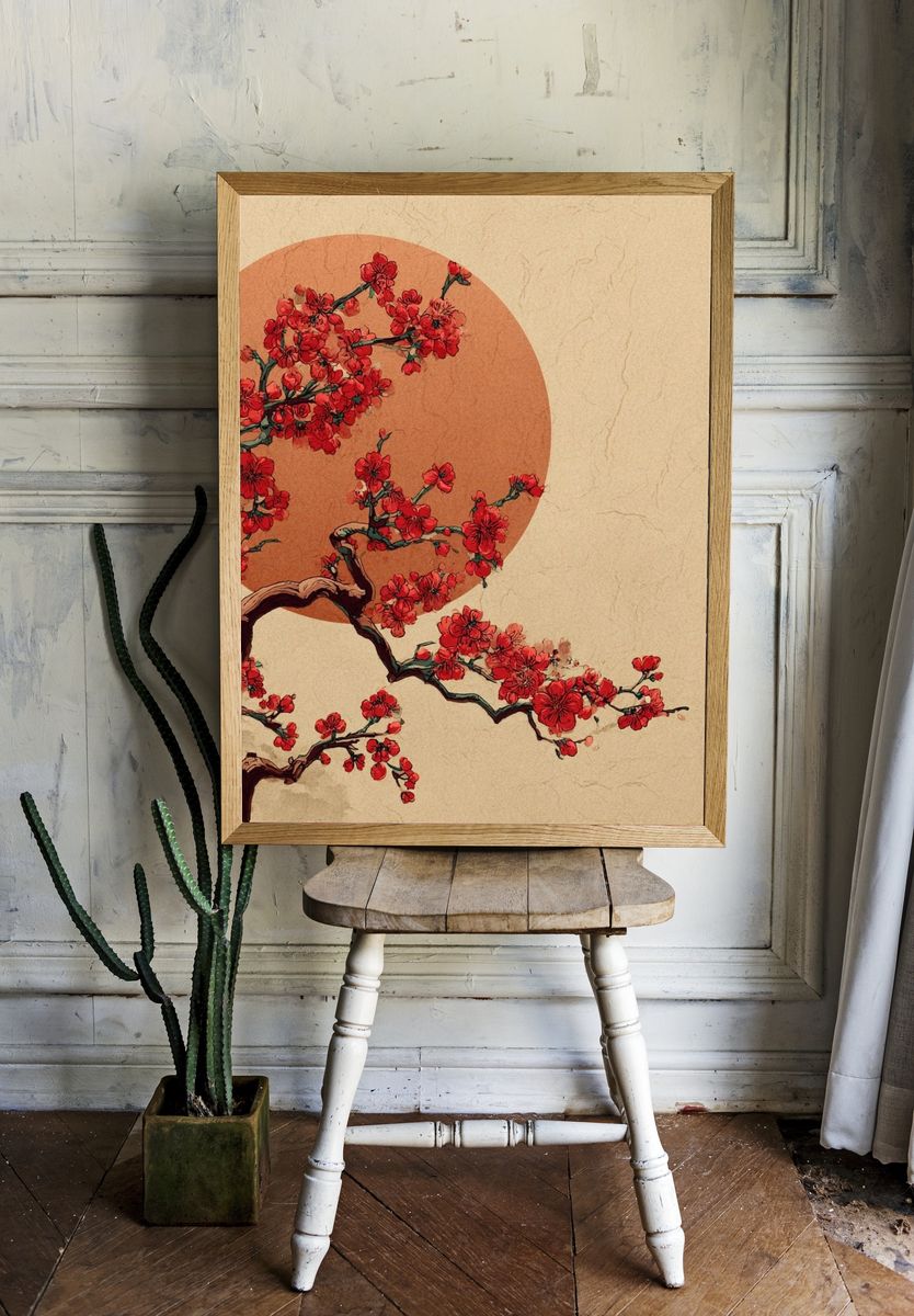 Cherry Blossom Tree — Illustration Print. — room view 1