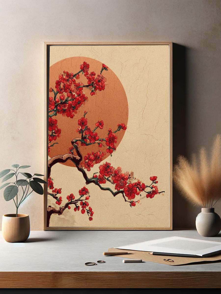 Cherry Blossom Tree — Illustration Print. — room view 2