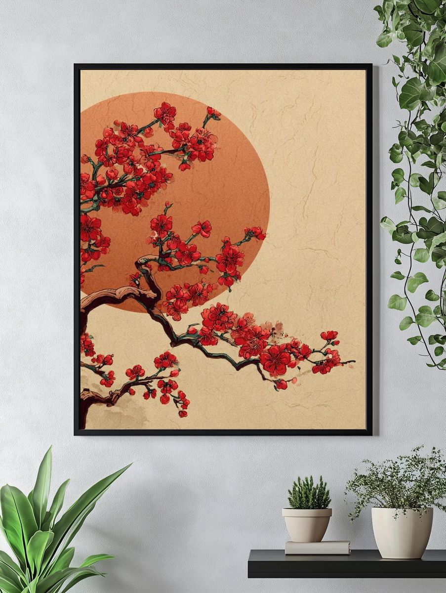 Cherry Blossom Tree — Illustration Print. — room view 4