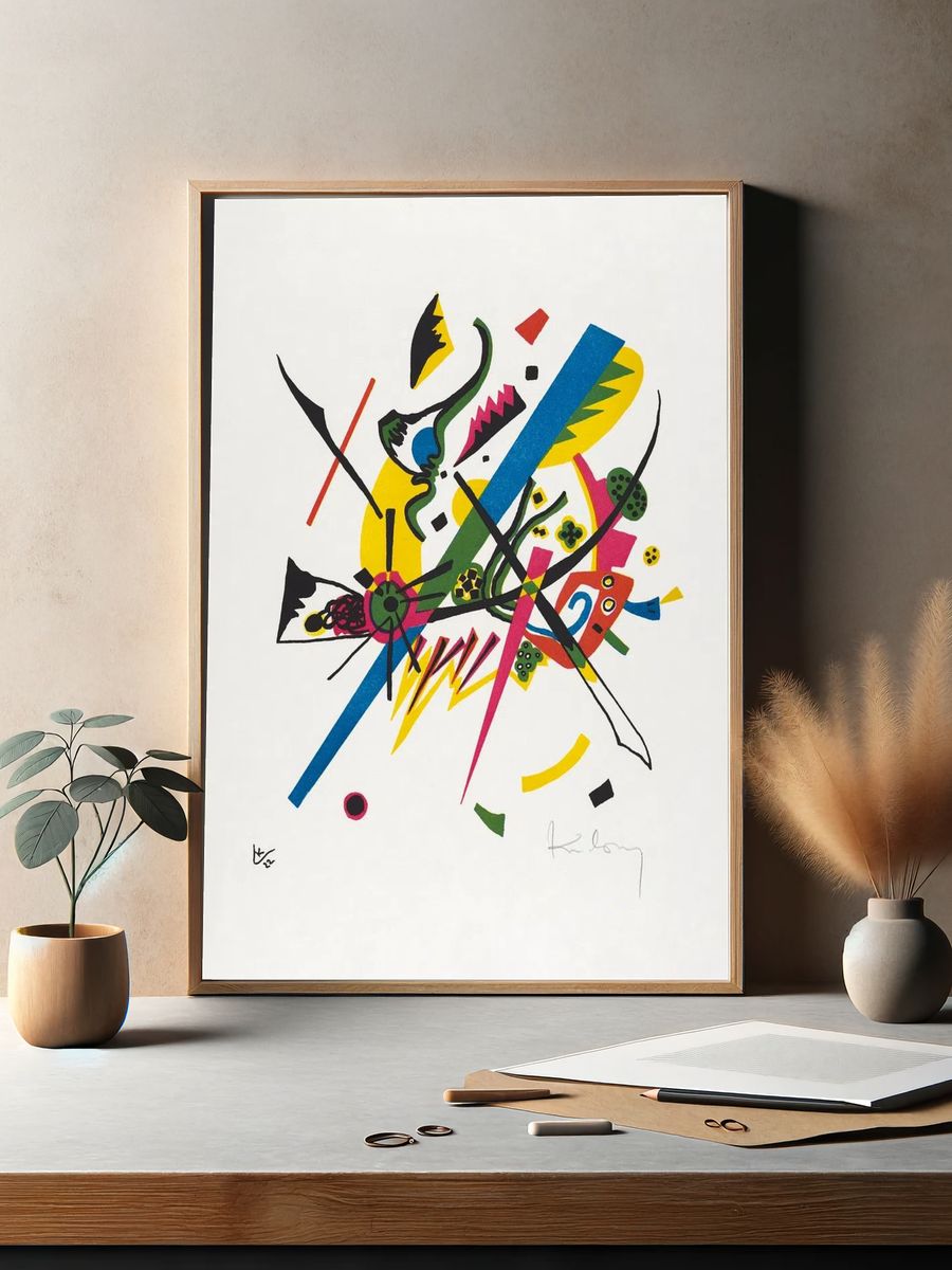 Abstract Colorful Shapes Poster. — room view 2