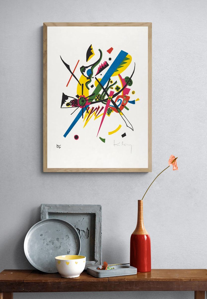 Abstract Colorful Shapes Poster. — room view 3