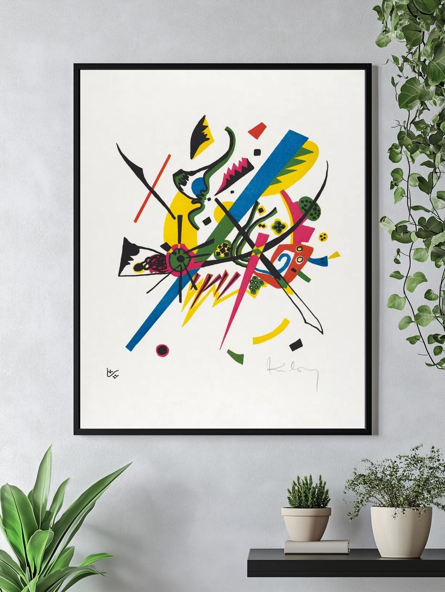 Abstract Colorful Shapes Poster. — room view 4