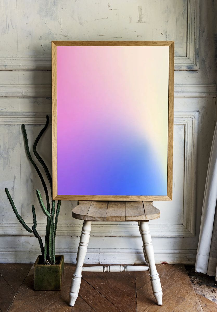 Abstract Gradient Color Poster. — room view 1