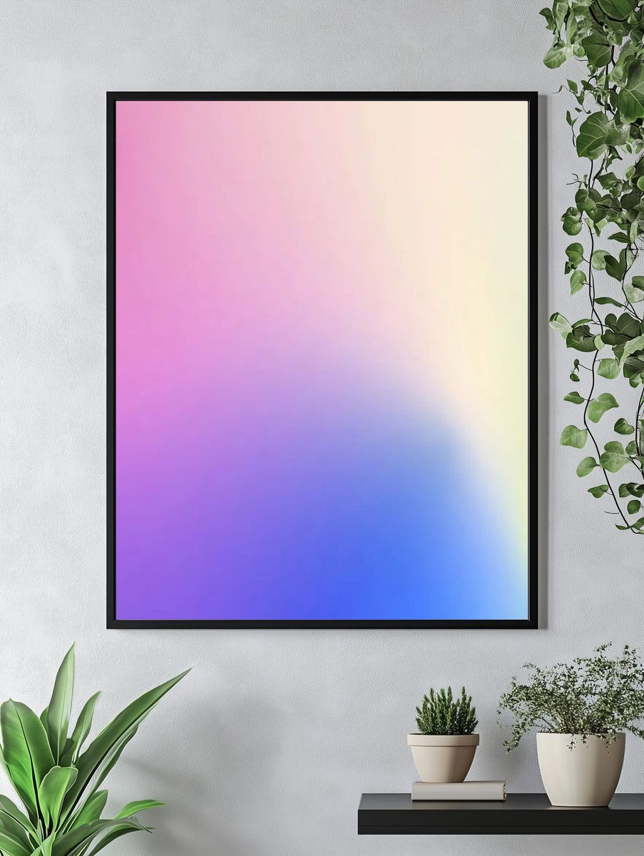 Abstract Gradient Color Poster. — room view 4