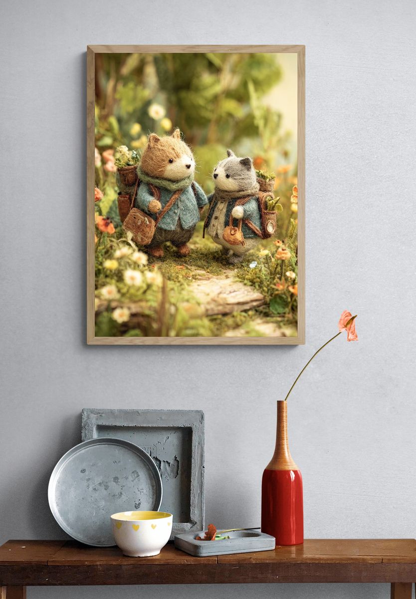 Adventurous Animals — Illustration Print. — room view 3
