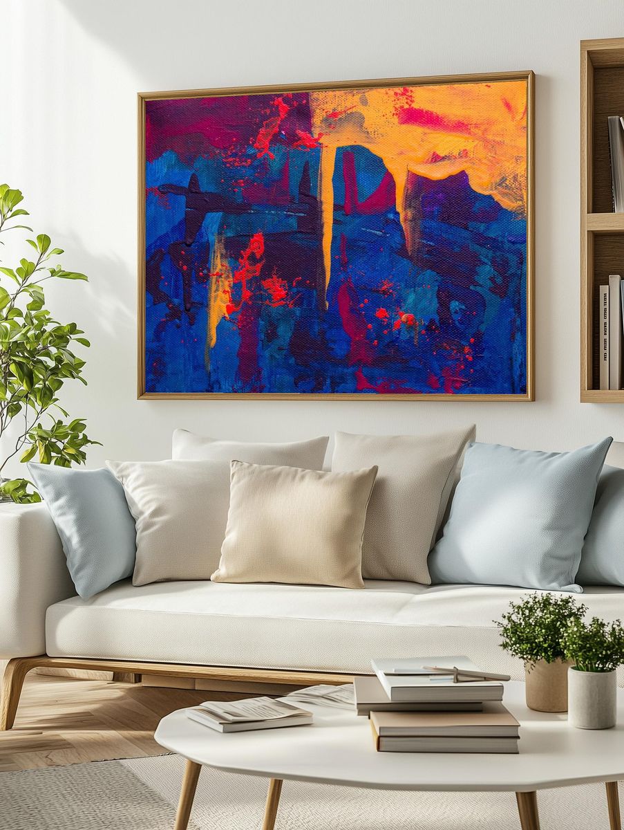 Vibrant Abstract Art Poster. — room view 2