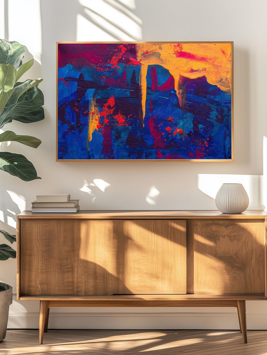 Vibrant Abstract Art Poster. — room view 3
