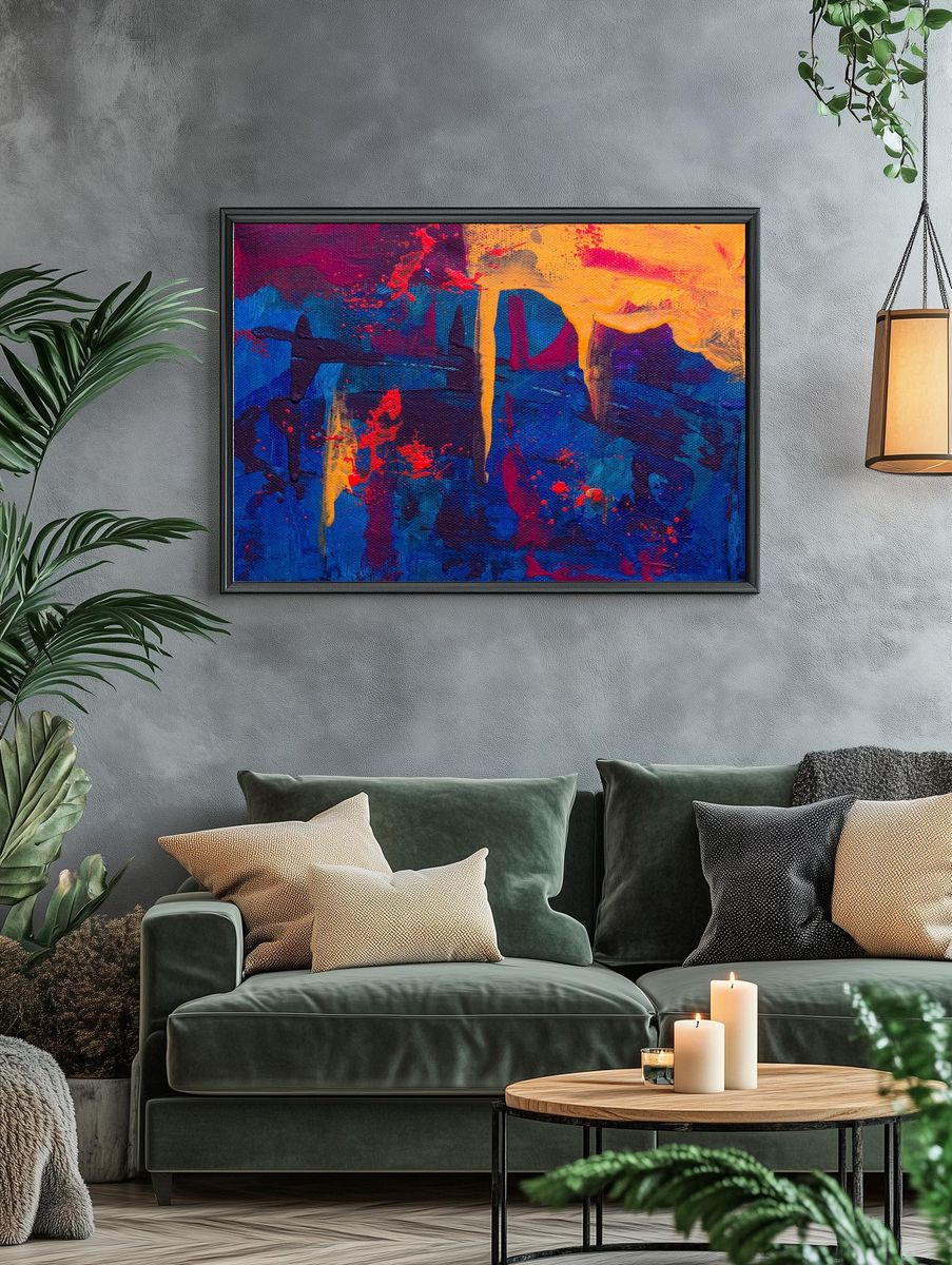 Vibrant Abstract Art Poster. — room view 4
