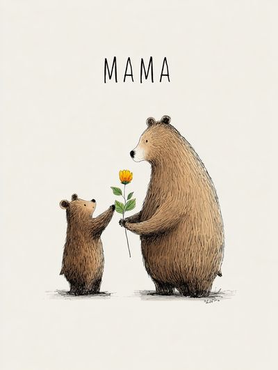 Mama Bear and Cub