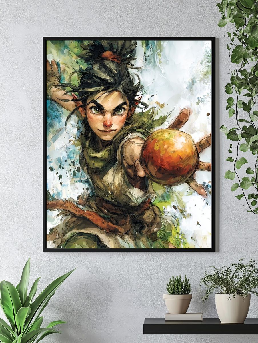 Adventurous Character — Illustration Print. — room view 4