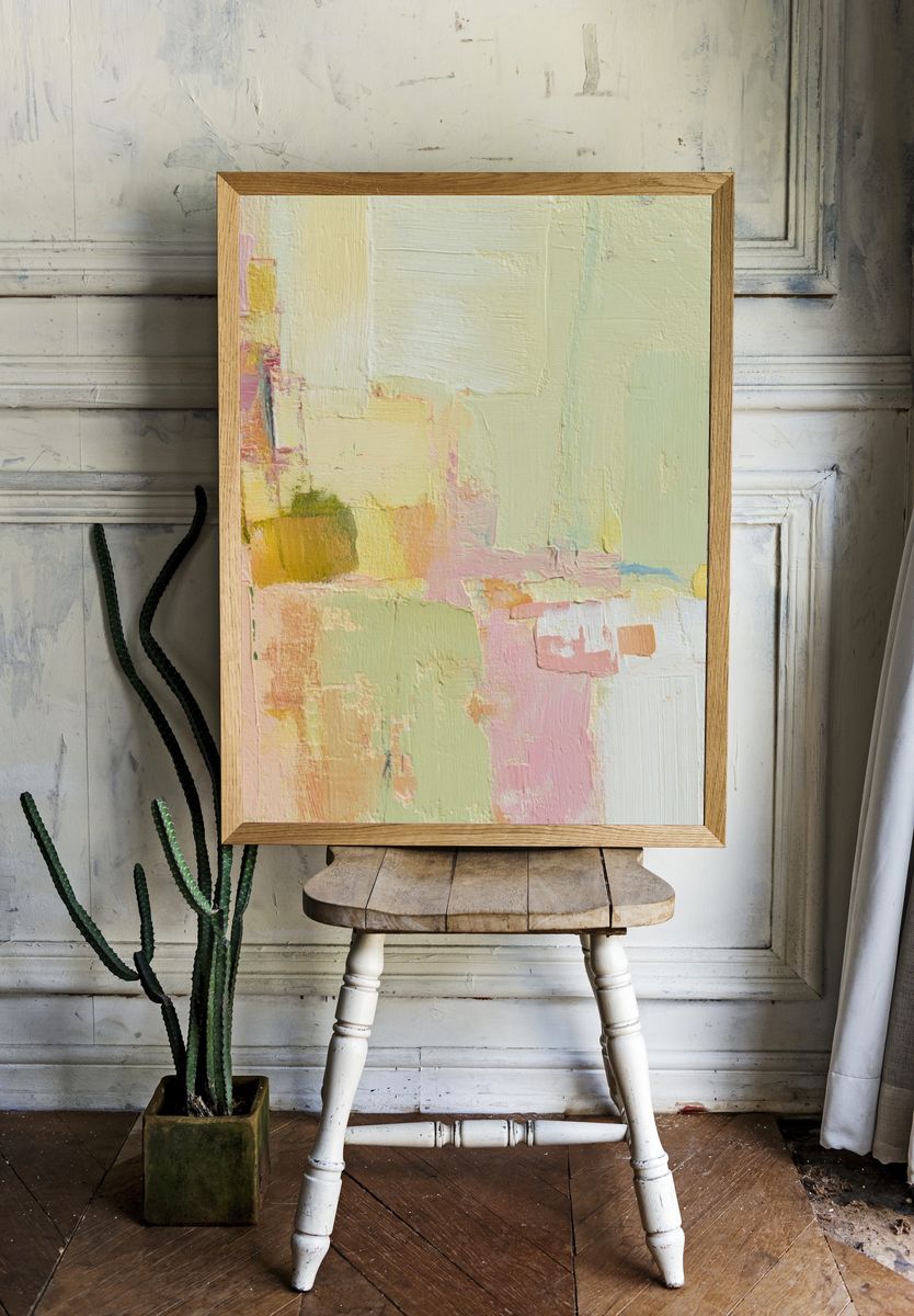 Abstract Pastel Colors Poster. — room view 1