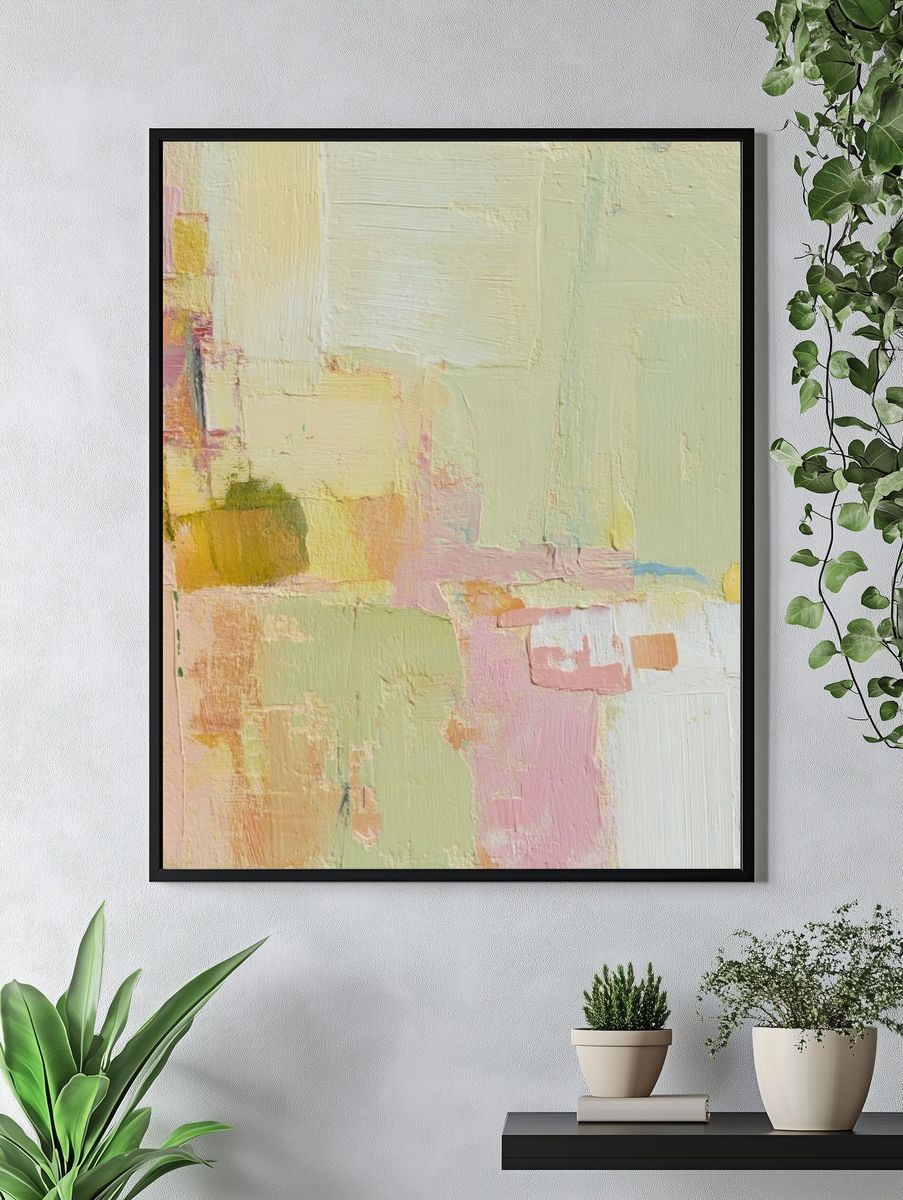 Abstract Pastel Colors Poster. — room view 4
