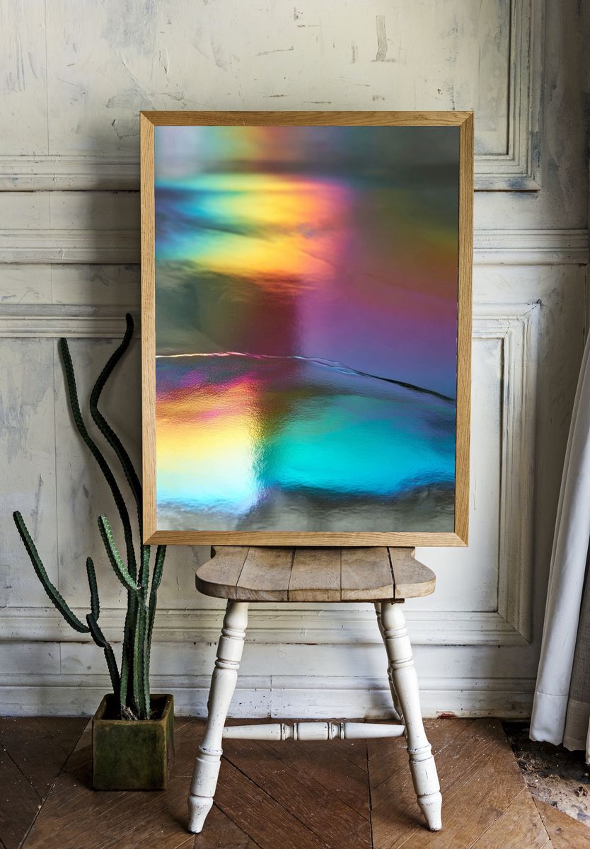 Iridescent Reflection — Abstract Print. — room view 1