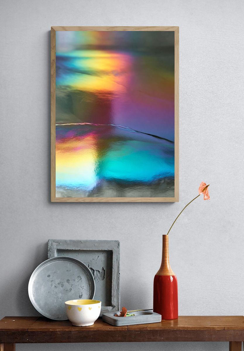 Iridescent Reflection — Abstract Print. — room view 3