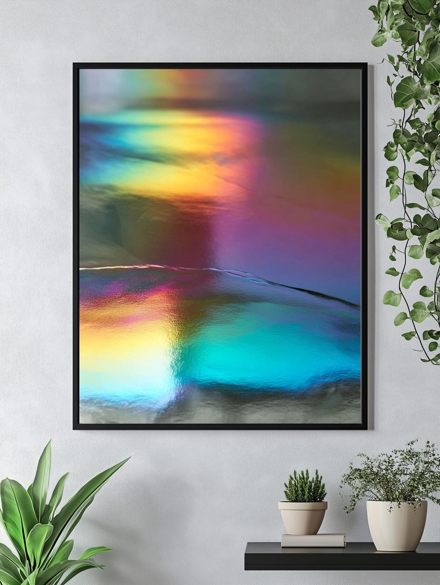 Iridescent Reflection — Abstract Print. — room view 4