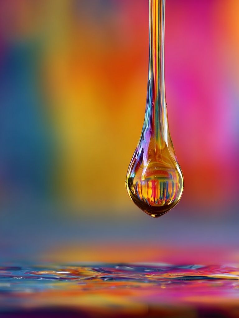 Colorful Liquid Drop — Abstract Print. poster detail