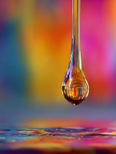 Colorful Liquid Drop — Abstract Print. poster print