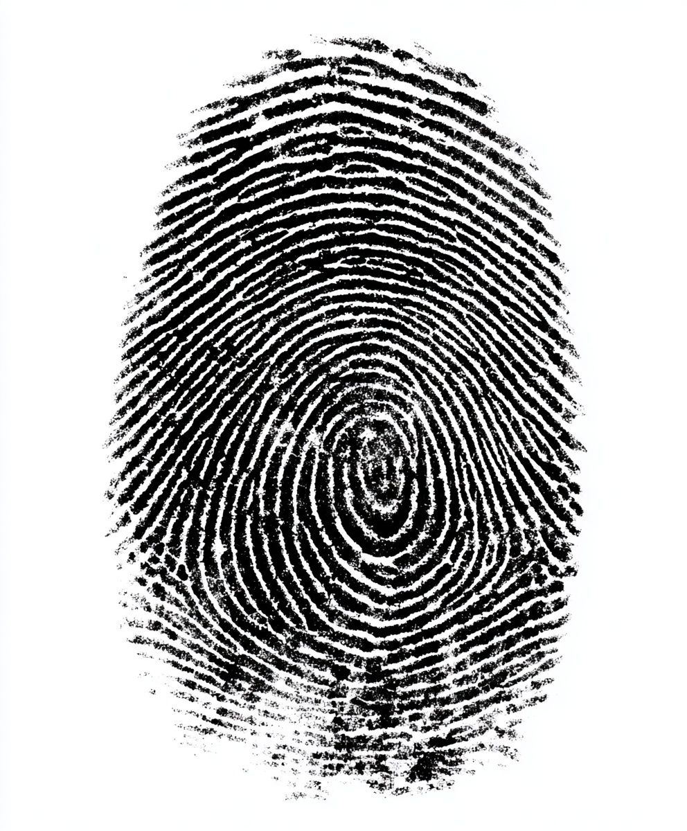 Fingerprint Texture Black-White Poster. poster — abstract art
