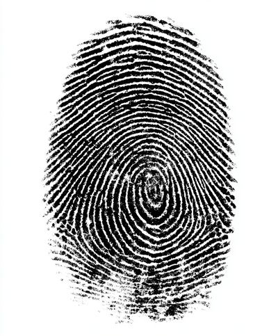 Fingerprint Texture Black-White Poster. poster
