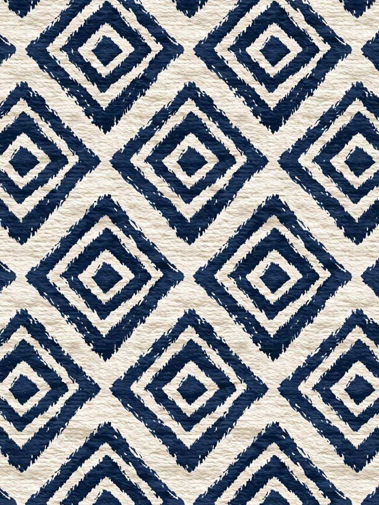 Navy Diamond Pattern Print. poster detail