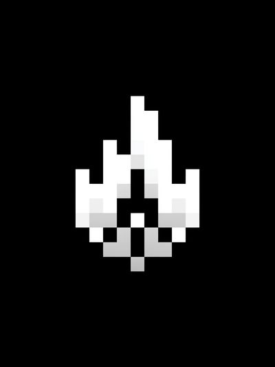 Pixel Flame Abstract Print. poster