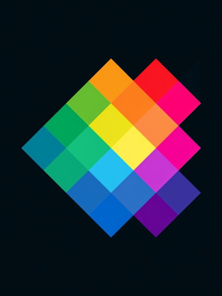 Geometric Color Grid Abstract Poster. poster detail