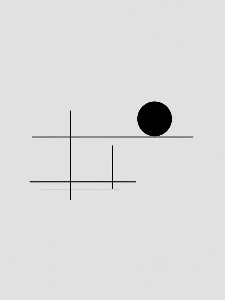 Minimal Geometric Circle Poster. poster detail