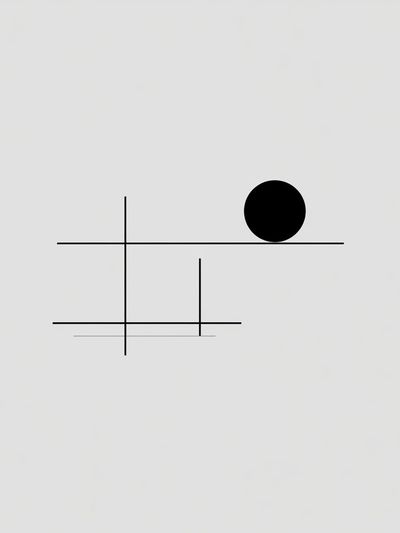 Minimal Geometric Circle Poster.