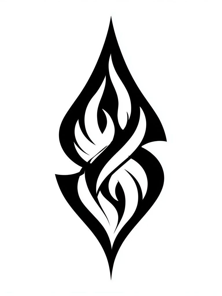 Black Flame Abstract Print. poster — abstract art