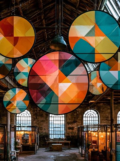 Geometric Color Circles Poster.