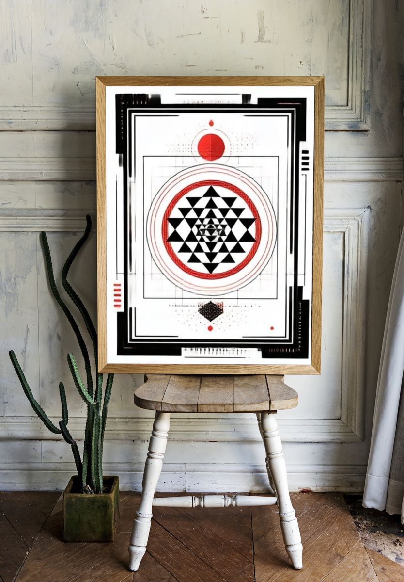 Geometric Mandala Abstract Poster. — room view 1