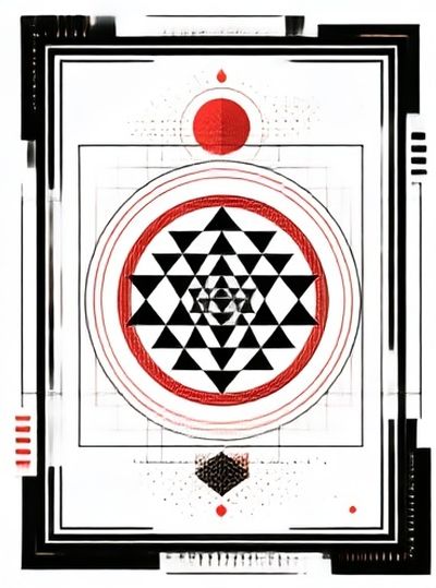 Geometric Mandala Abstract Poster.